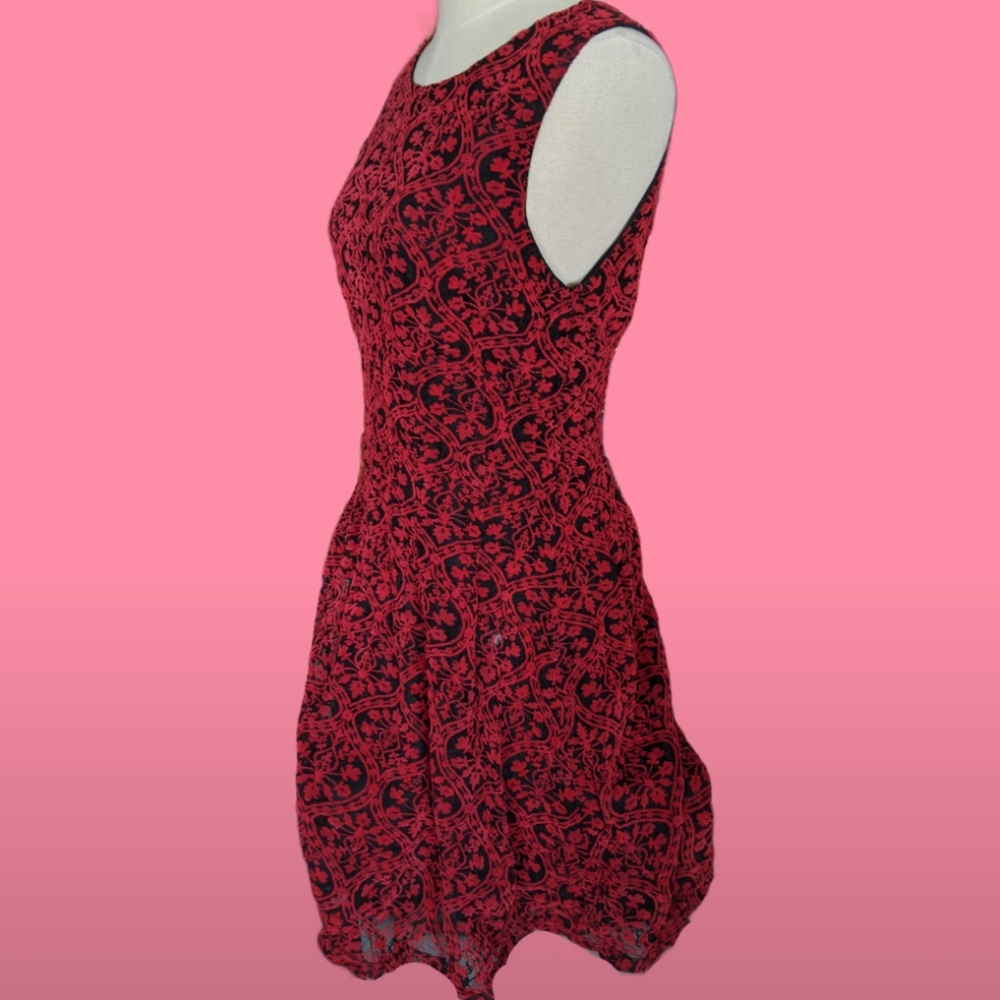 MOON skater dress in a mesh velvet